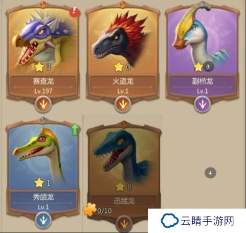侏罗纪军团龙宠梯度排行榜